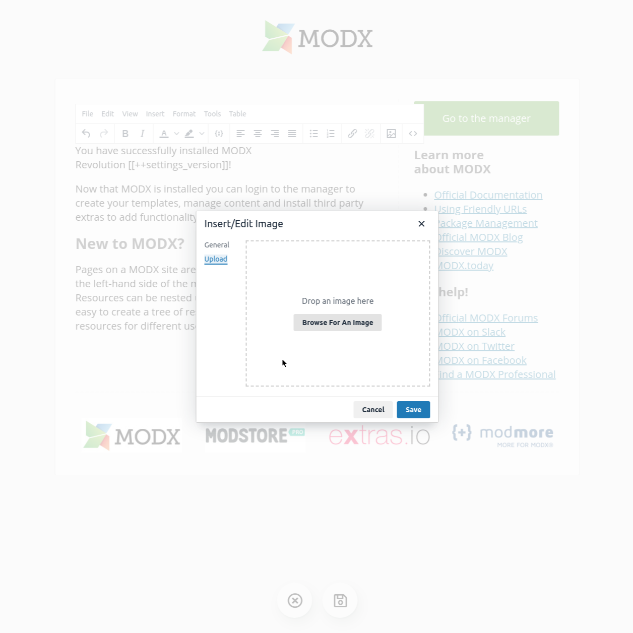 MODX Extras | Frontend Editor 1.2.2-pl